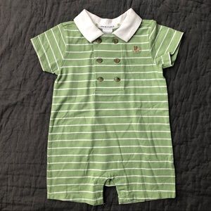 Janie & Jack striped short romper size 0-3mo